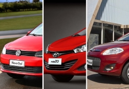 Hatches compactos: Gol x Palio x HB20