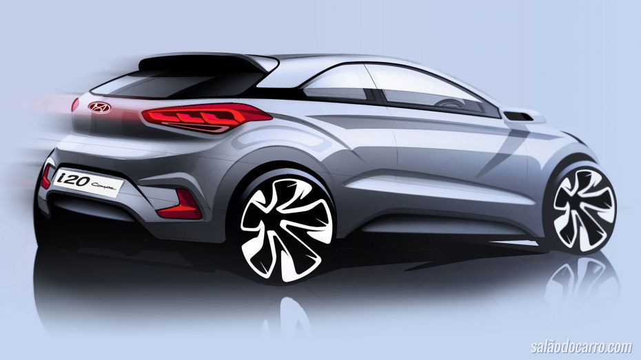 Hyundai divulga imagem oficial do novo i20 Coupé