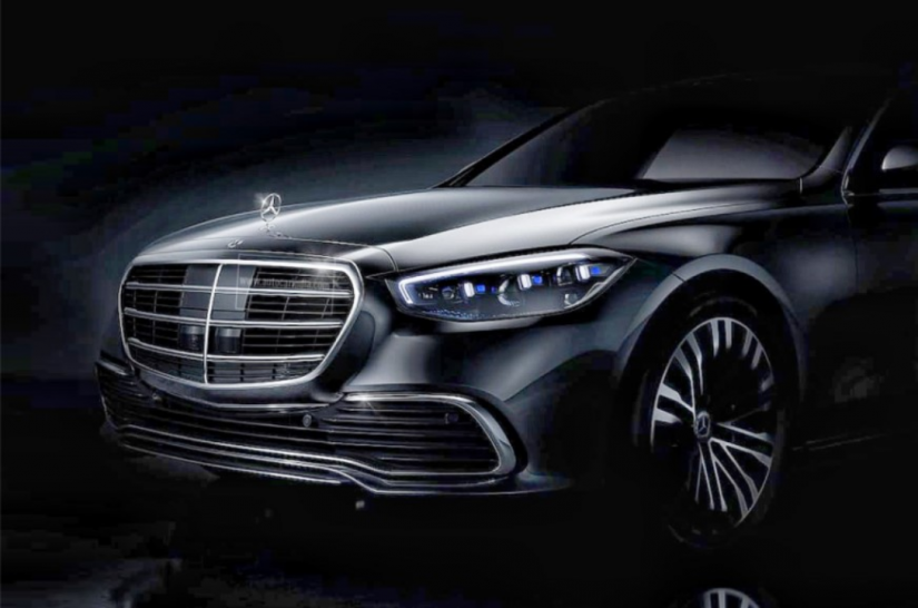 Mercedes mostra dianteira em teaser do novo Classe S 2021