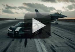 Vídeo: Bugatti Chiron aposta corrida com jato militar