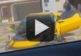 Manobrista de loja destrói Ferarri 296 GTB em São Paulo