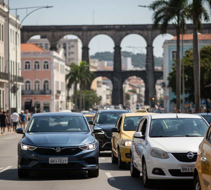 Trânsito na estrada/ Créditos: Imagem gerada por I.A.