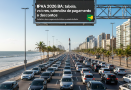 IPVA 2026 BA: tabela, valores, calendário de pagamento e descontos