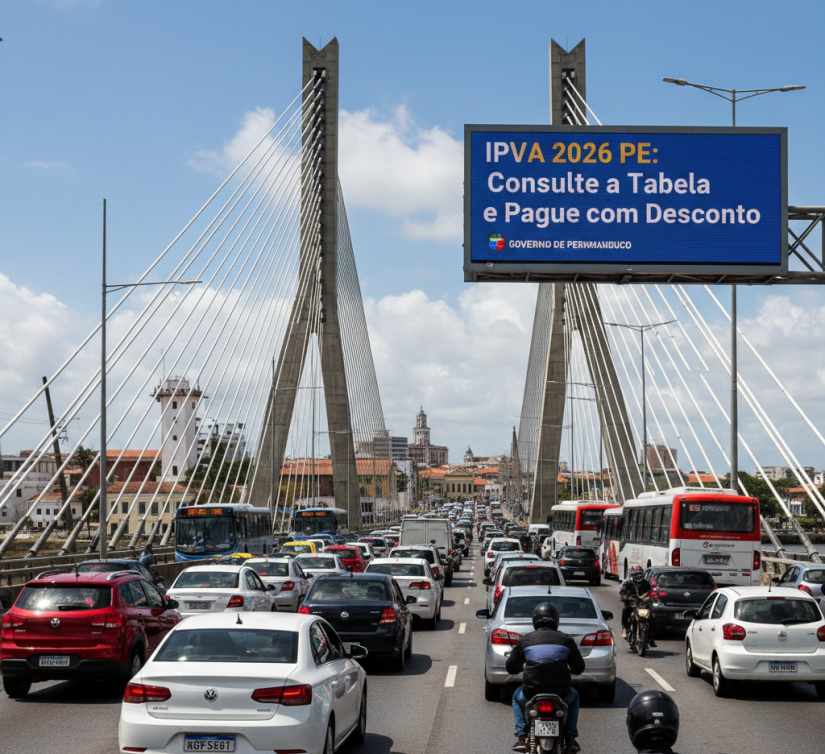 Trânsito em avenida no PE/ Créditos: Imagem gerada por I.A.