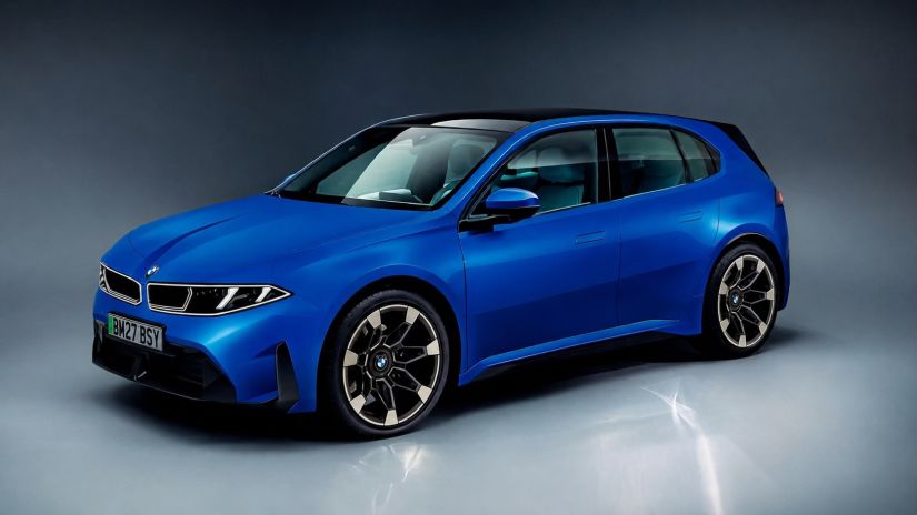 BMW Série 1 terá versão elétrica inédita em 2028 / Créditos: Projeção Autocar