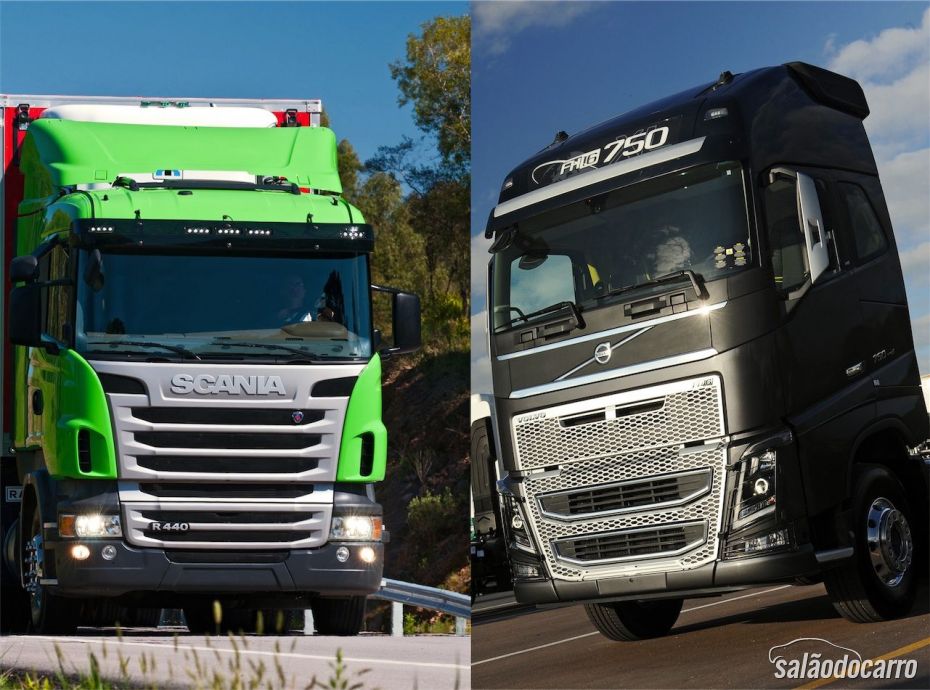 Scania R440 e Volvo FH16 750