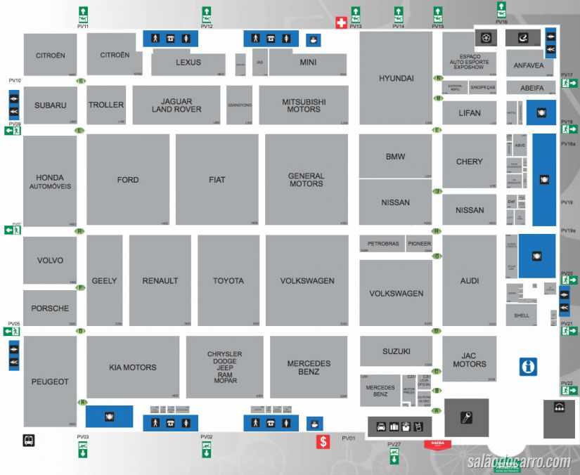 Mapa Salão do Automóvel