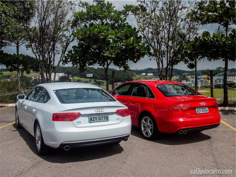 Visão da traseira do Coupé e Sedan Médio