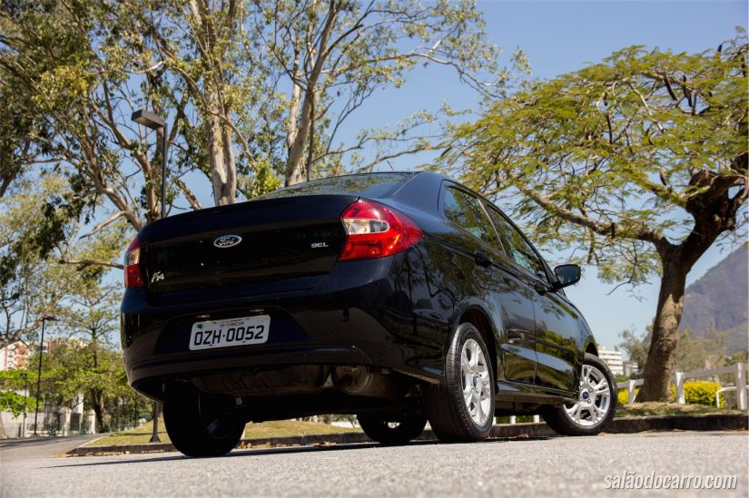 Visão da traseira do Novo Ford Ka+