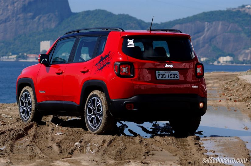 Visão da traseira do SUV compacto