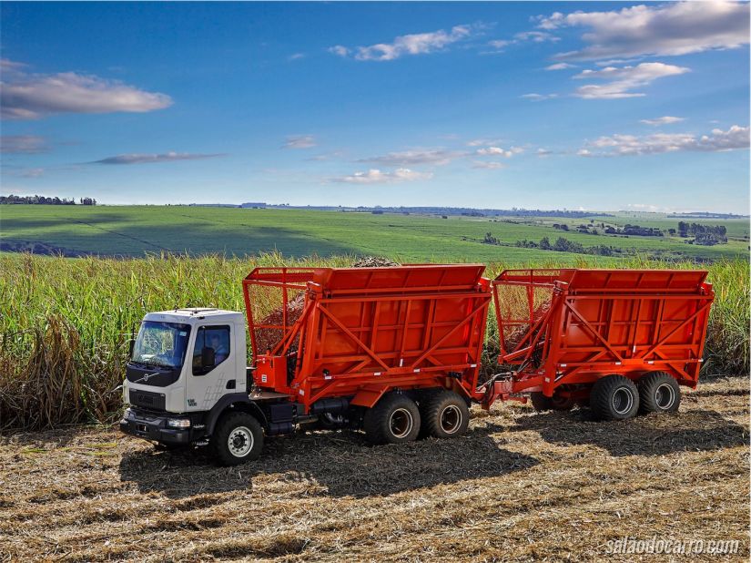 Volvo caminhão VM: para operação de transbordo de cana-de-açúcar