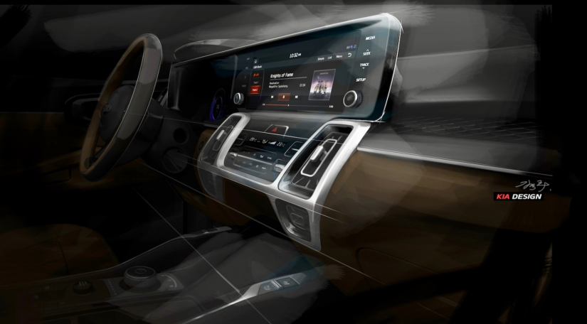 Kia divulga imagens do interior do novo Sorento