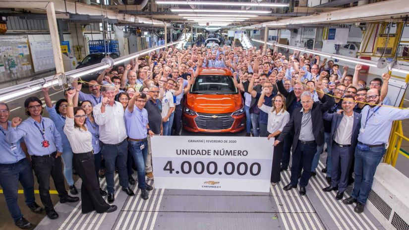 Chevrolet produz unidade número 4.000.000 no Rio Grande do Sul