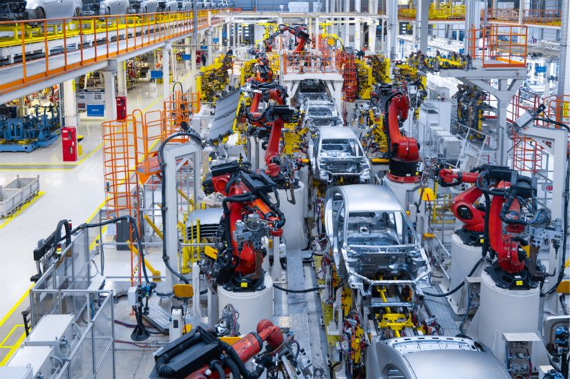 Imagem de fábrica de carros