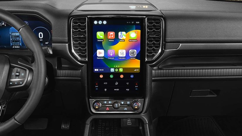 Ford apresenta interior da nova Ranger com novos painel de instrumento e tela multimídia
