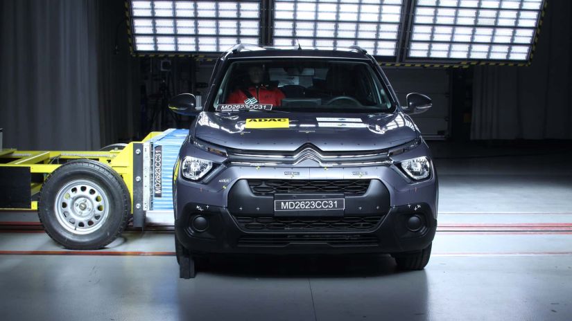 Citroën C3 zera teste de colisão do Latin NCAP