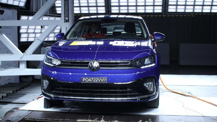 Volkswagen Virtus brasileiro consegue 5 estrelas no teste NCAP