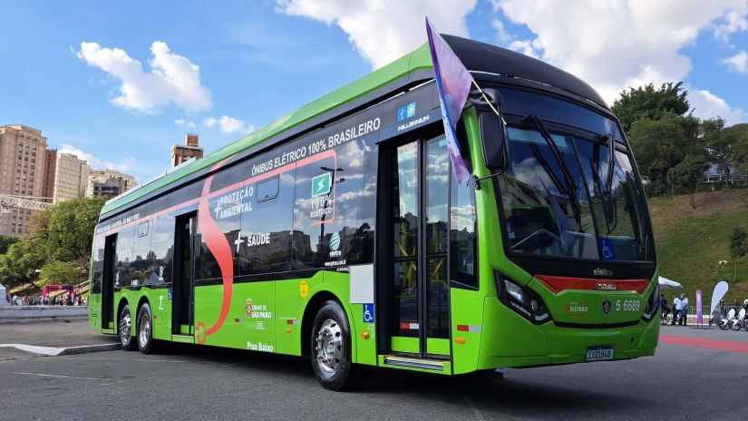 São Paulo recebe frota com 50 novos ônibus elétrico