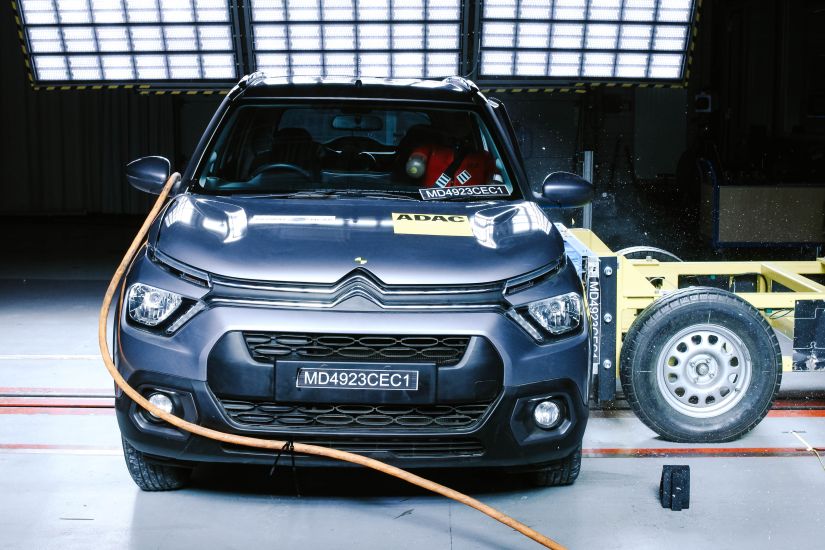 Citroën C3 2024 zera nota de teste de colisão na Índia
