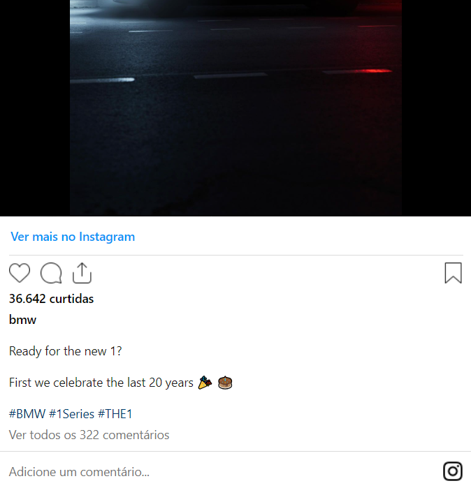 BMW apresenta teaser do novo Série 1