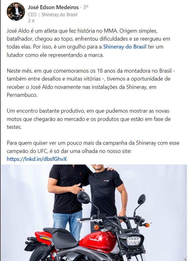 Shineray pode lançar modelo de moto estradeira de até R$ 20 mil