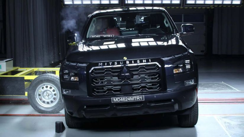 Mitsubishi Triton 2026 recebe nota máxima em teste de segurança