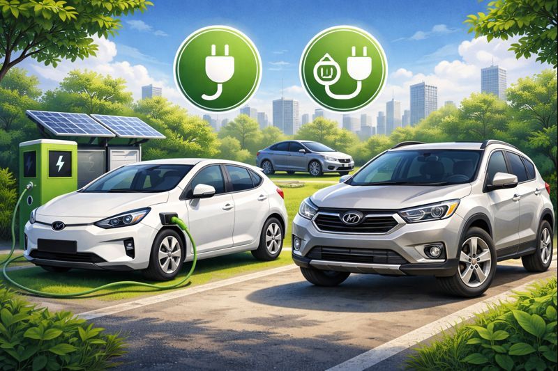 Carros elétricos e híbridos / Créditos: I.A.