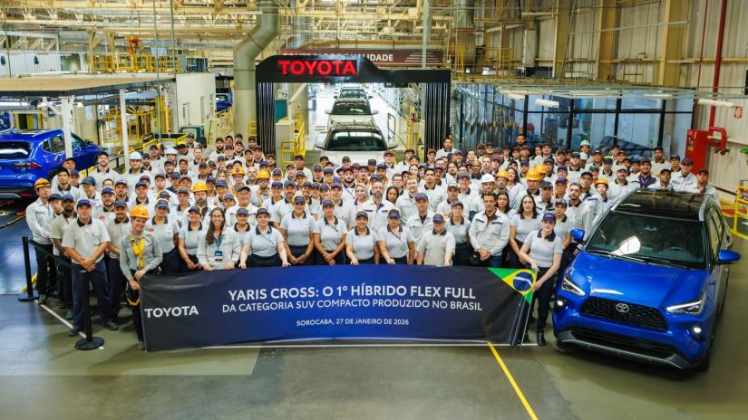 Início da produção do Toyota Yaris Cross / Créditos: Divulgação Toyota