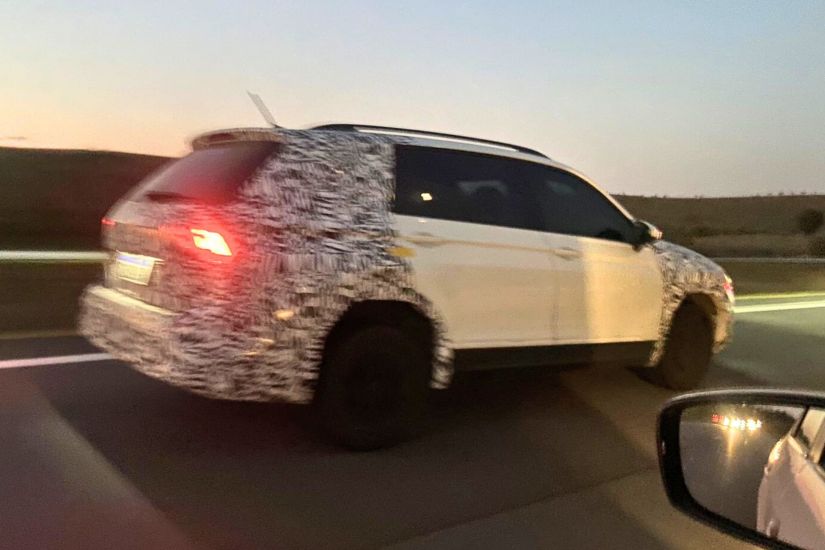 Flagra de teste da Tukan com carroceria do Tiguan / Créditos: Eduardo Campilongo - Quatro Rodas