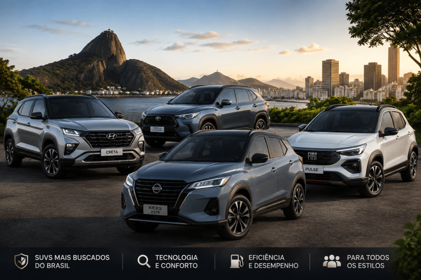 SUVs mais buscados / Créditos: I.A.